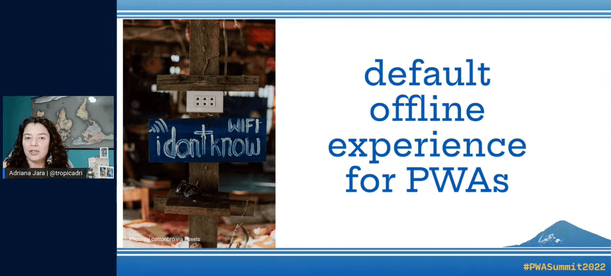 default offline experience for PWAs